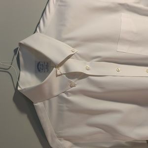 White Brooks Brothers Formal Dress Shirt Slim Fit Medium